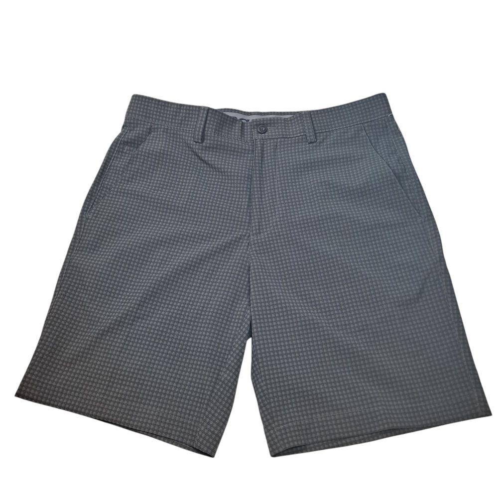 PGA Tour Golf Shorts Mens 32 Stretch Active Waistband Flat Front Asphalt